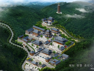 临汾龙王寺古建规划设计布局图